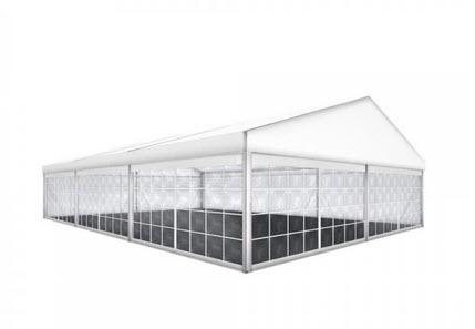 Partyzelt Holiday Deluxe 10x10m 100m², kein Fußboden mit Erdnagelverankerung