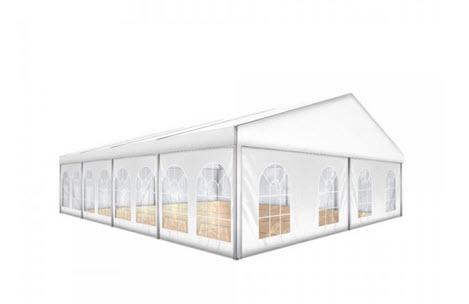 Partyzelt Holiday Classic 10x9m 90m², mit Fußboden mit Erdnagelverankerung