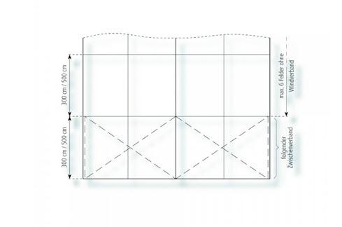 3-Partyzelt Holiday Transparent 10x9m 90m², mit Fußboden mit Erdnagelverankerung