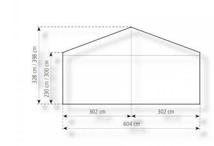 2-Partyzelt Holiday Classic 6x20m 120m², mit Fußboden verankerungsfrei