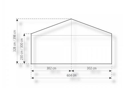 2-Partyzelt Holiday Elegance 6x20m 120m², mit Fußboden verankerungsfrei