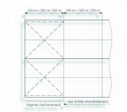 3-Partyzelt Holiday Classic 6x15m 90m², kein Fußboden mit Erdnagelverankerung