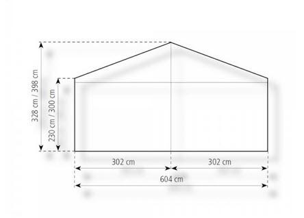 2-Partyzelt Holiday Elegance 6x10m 60m², mit Fußboden verankerungsfrei