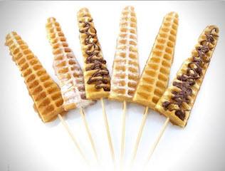 2-Lolly-Waffel-Marktstand inkl. 300 Waffeln und Stielen