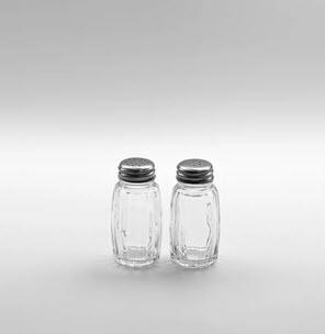 1-Salz- und Pfefferstreuer, Glas ungefüllt