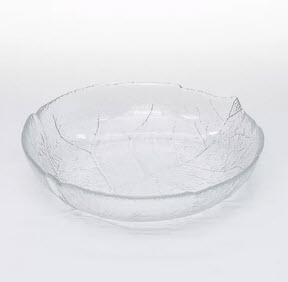 1-Dessertteller, Blattdekor / Glas 14,5 cm