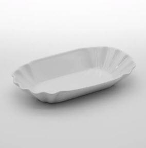 1-Pommesschale, weiß, Keramik