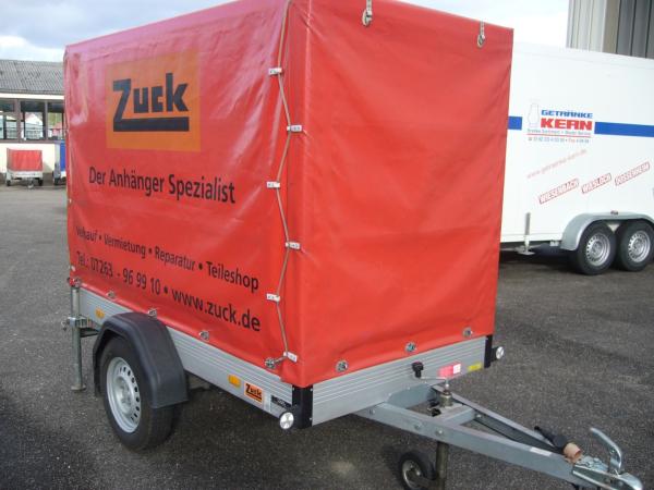 Kastenanhänger Tieflader, mit Plane und Spriegel, abnehmbar 750kg, ZU6666