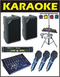 1-Karaoke-Set - inkl. Musikanlage, 2x Mikrofone, Stativen, Kabeln / Rund_um_sorglos_Paket!