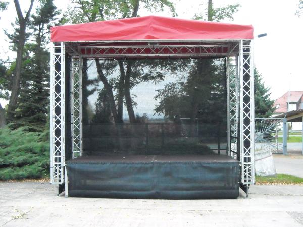Bühne mit Sattel Dach 4x3 - 12m² für kleine Stadtfest, Präsentation, Events etc.