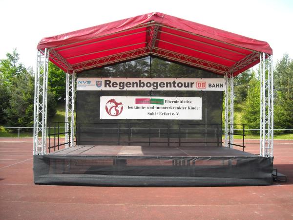 4-Bühne mit Sattel Dach 6x4 - 24m² für Stadtfest, Kundgebung, Präsentation, Roa...