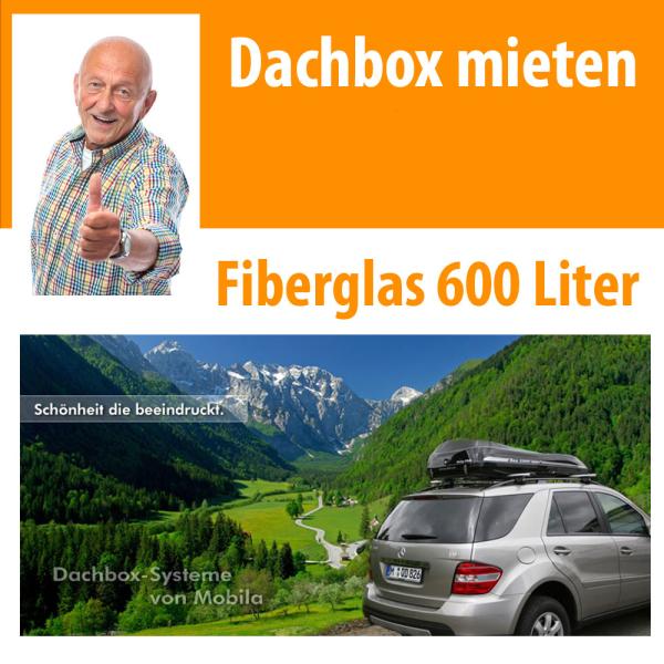 3-Premium Dachbox 600 Liter - Fiberglas 200 km/h möglich