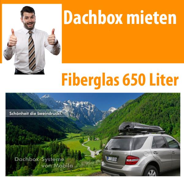 3-Premium Dachbox 650 Liter - Fiberglas 200 km/h möglich