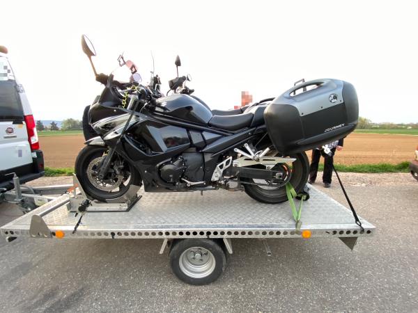 3-Motorradanhänger für 1-2 Motorräder L 1.000 kg gebremst mit 100er Zulassung