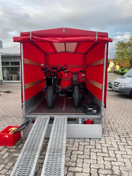 Planen Anhänger für Motorrad oder Quadtransport 1.500 kg gebremst