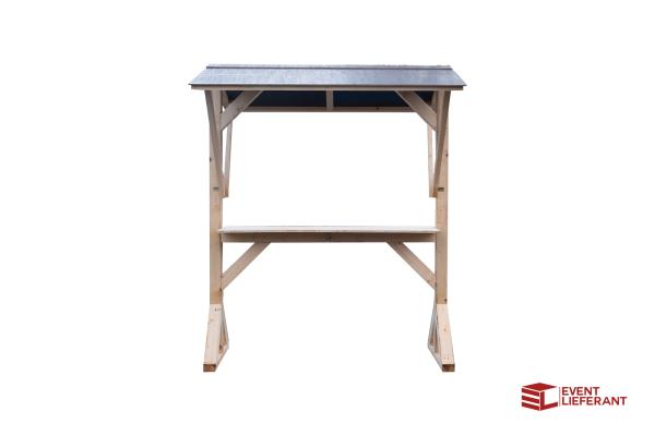 2-STEHTISCH ,,MASSIV'' MIT DACH - MARKTSTAND