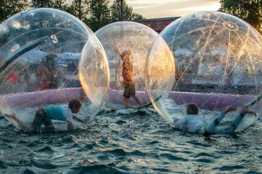 1-AQUA ZORBING BÄLLE | KOMPLETTSET | OHNE PERSONAL | SOMMERSPAß | WASSERSPAß