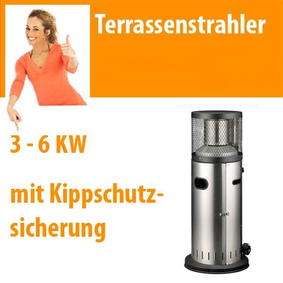 1-Terrassenstrahler, Heizpilz, Heizstrahler, Terrassenheizung, Partystrahler