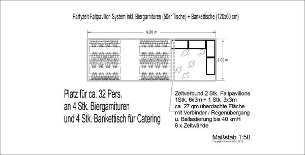 2-Partyzelt, Event Pavillon Zelte, Dom Zelte inkl. Ausstattung & Beleuchtung >KOMPLETT ANGEB...