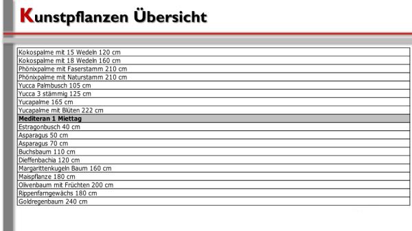 3-Pflanzen, Kunstpflanzen verschiedene Arten u. Größen