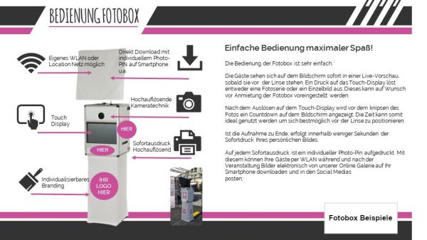 6-Fotobox Set inkl. Accesoires-Blitz-Drucker und 400 St. Ausdrucke 10x15cm