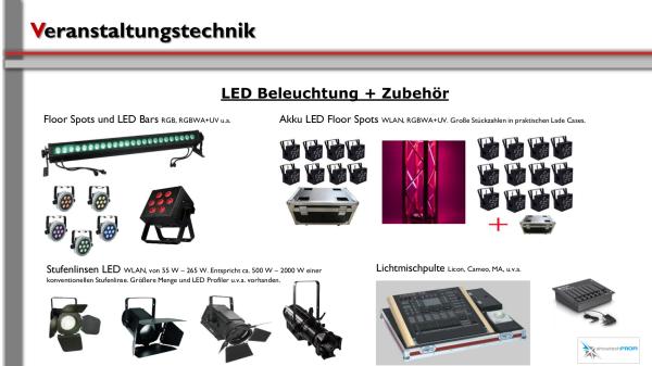 2-Akku LED für Partys, Ambientebeleuchtung, Messe, Ausstellungen, Firmenveranstaltungen, Hochz...