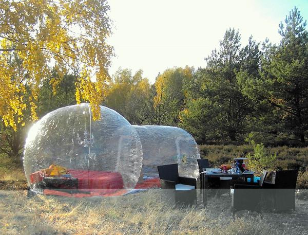 Bubble Tent / aufblasbares Zelt inkl. Auf- und Abbau mieten.