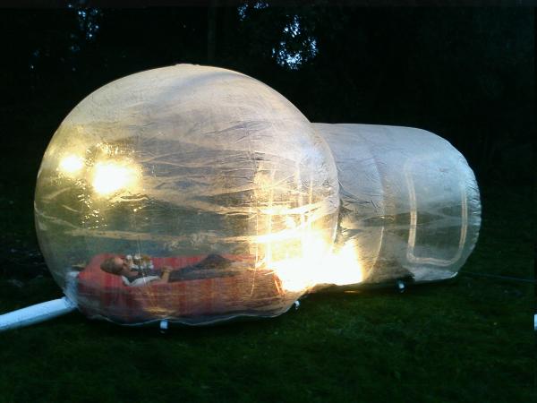 4-Bubble Tent / aufblasbares Zelt inkl. Auf- und Abbau mieten.