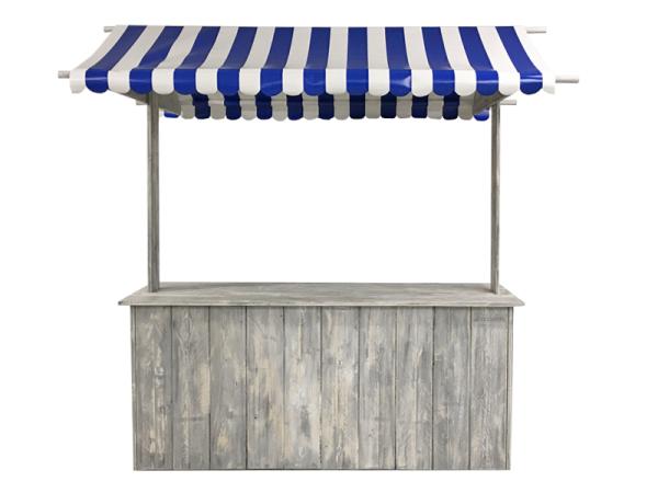 1-Buffet-Marktstand blau