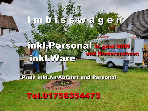 1-Party Grillwagen, inklusive Personal, Partyimbisswagen mieten, Imbissanhänger mieten, All yo...