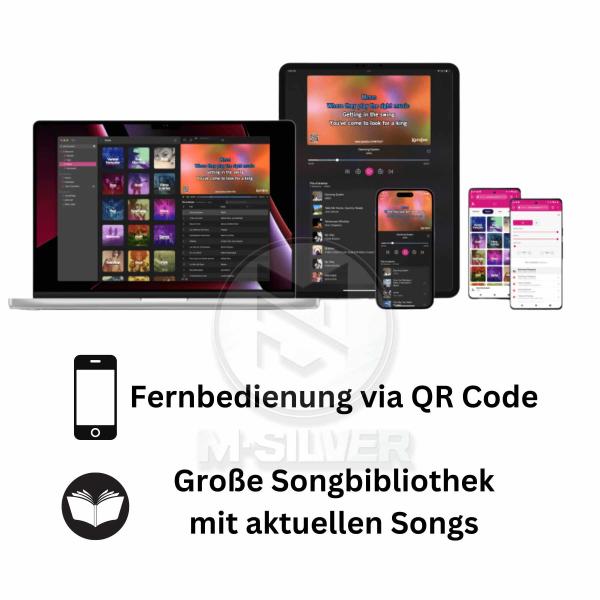 4-Karaoke Anlage - Mini/Low-Budget- Tablet auf Stativ mieten