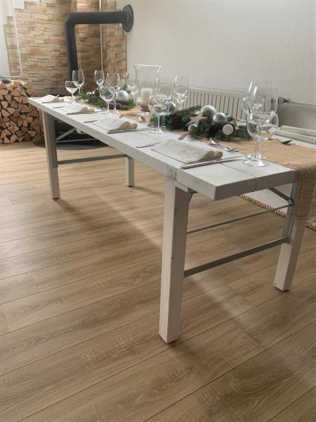 2-Landhaus-/Bohlentisch 220 x 81cm