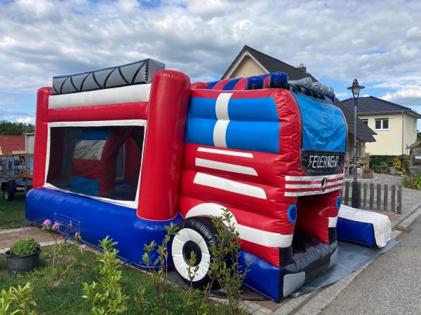 4-Eventhüpfburg "Big Feuerwehr" 30 qm