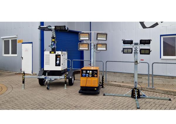 2-Lichtmastaggregat 1.280 Watt LED 8,5 Meter