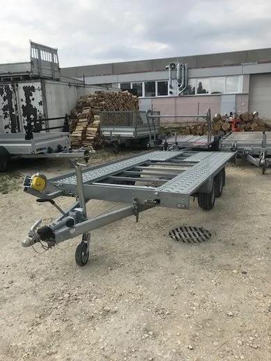 3-Autotransportanhänger, Hochlader mit Seilwinde, 2,7 to.