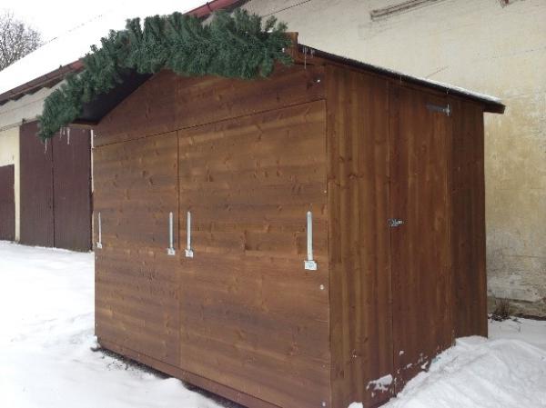 5-Massive Marktbuden / Verkaufshütten / Erntehütten / Weihnachtsmarktbuden / Marktstä...