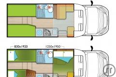 4-Reisemobil  T 338 EB mit Hubbett