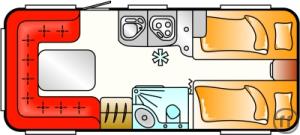 2-Wohnwagen LMC Musica 490 E