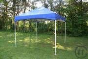 1-Pavillion 3x3m Blau Ohne Seitenteile