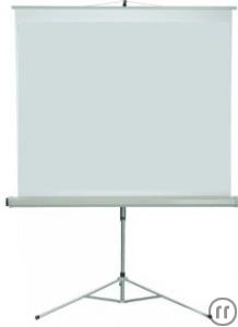 Profi-Leinwand Stativ 1,80m x 1,80m / Diagonale bei 4:3 : 225 cm / 88,6"; Gain 1,2 in MZ, WI, FFM ua