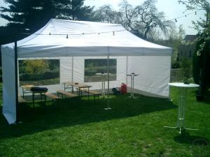 2-Mastertent, Partyzelt 6x3m easy up weiß