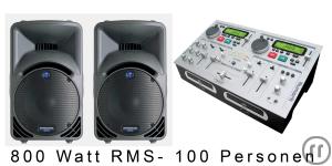 DJ Set mit 2x Makie SRM 450
je nach Anwendung für ca. 50 Personen
ideal zum Selbstabholen