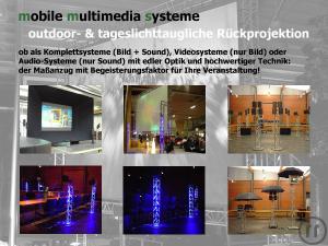 3-C2 - mobiles multimedia system als reines Video-System mit 4,70m Rückprojektion