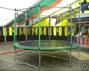1-Trampolin FUNRING mit Sicherheitsnetz 4,20 m für Kinder & Erwachsene die sich sportlich ...