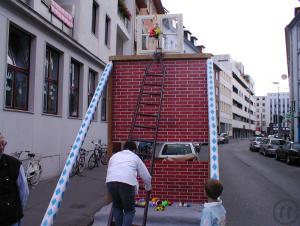 3-Unsere Bayrische Leiter Wollen sie auch mal Fensterln ??? 45 Grad Schräglage auf Drehgelenken