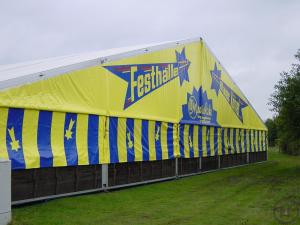 1-Großzelt, Vip-Zelt, Festzelt, Festhalle Blauer-Komet.Mit Fußboden.375 bis 1125 Quadra...