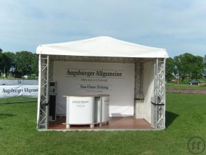 2-Outdoor Messestand 3x4m mit Dachplane weiß