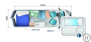 3-Camper neuwertig, kompakt Klima, 2-3 Plätze Top-Fahrzeug