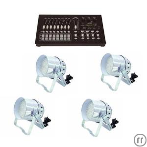 1-LED Dekolicht Set mit 4 LED-Scheinwerfern - LED PAR 56