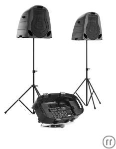 1-Personal Audio System - PAS - Karaoke Anlage - Lenco PA-1000 mit Mikrofon und Lautsprechern